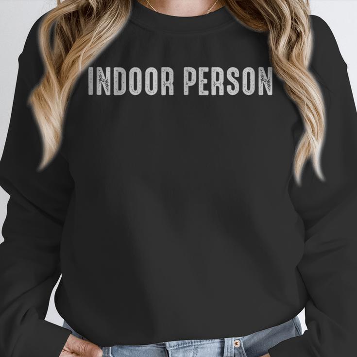 Indoor Person Hipster Sarcasm Introvert Social Distance Qu Unisex Sweatshirt