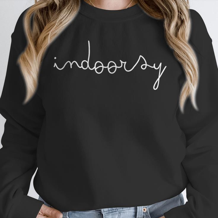 Indoorsy For Men Women Adult Introvert Unisex Sweatshirt