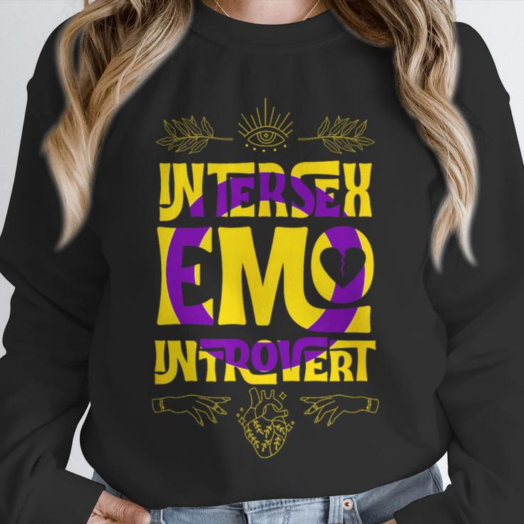 Intersex Emo Introvert Pride Trendy Mystic Teen Goth Style Unisex Sweatshirt Intersex Emo Introvert Pride Trendy Mystic Teen Goth Style Unisex Sweatshirt