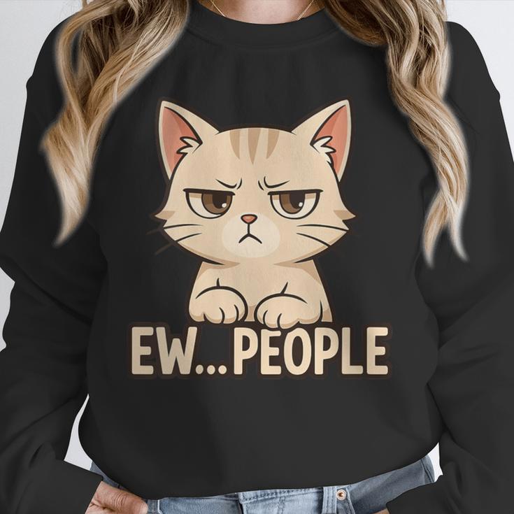 Introvert Anime Cat Ew People Unisex Sweatshirt Introvert Anime Cat Ew People Unisex Sweatshirt