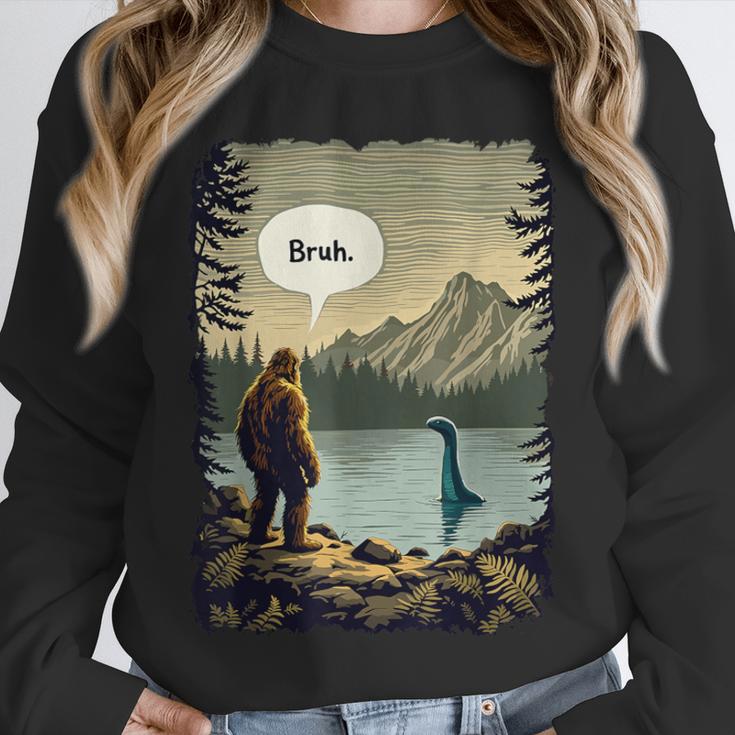 Introvert Bigfoot Sasquatch Loch Ness Monster Bruh Unisex Sweatshirt Introvert Bigfoot Sasquatch Loch Ness Monster Bruh Unisex Sweatshirt