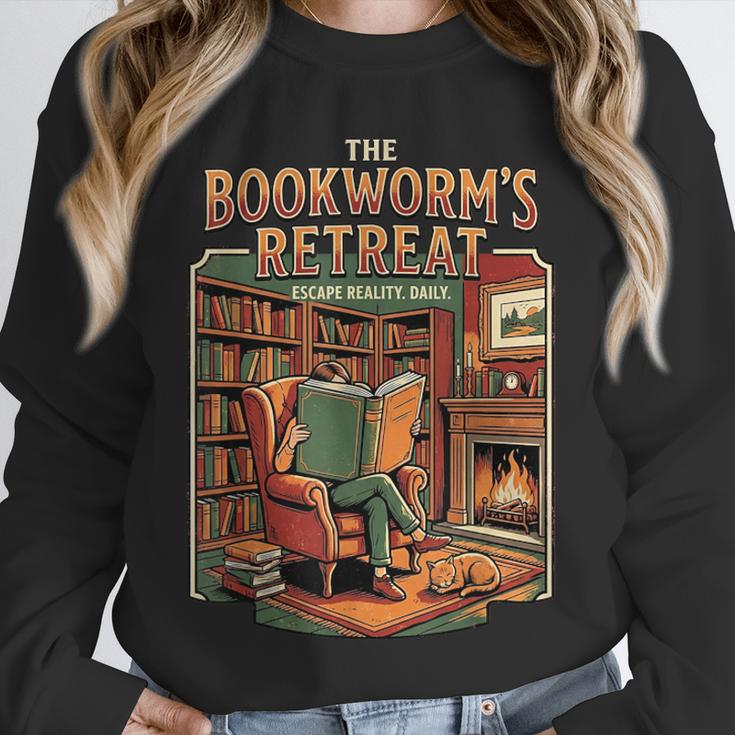 Introvert Book Lover The Bookworm's Retreat Unisex Sweatshirt