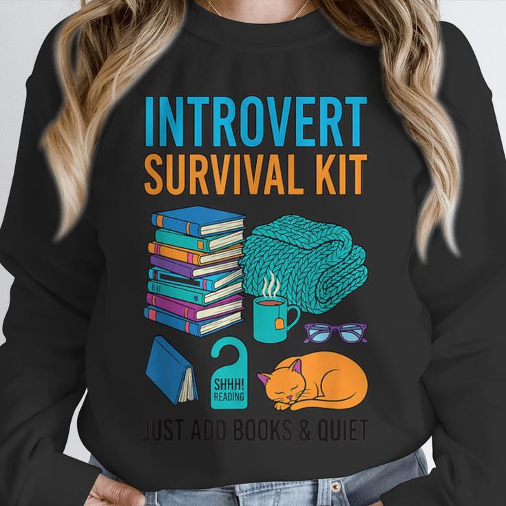 Introvert Book Lover Introvert Survival Kit Unisex Sweatshirt