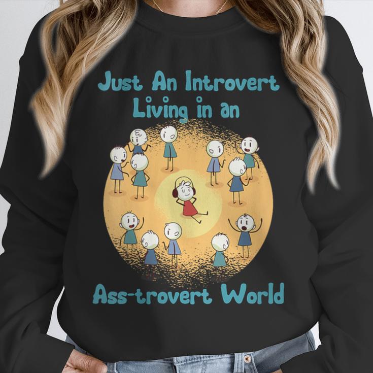 Introvert Extrovert Cartoon In Asstrovert World Unisex Sweatshirt Introvert Extrovert Cartoon In Asstrovert World Unisex Sweatshirt