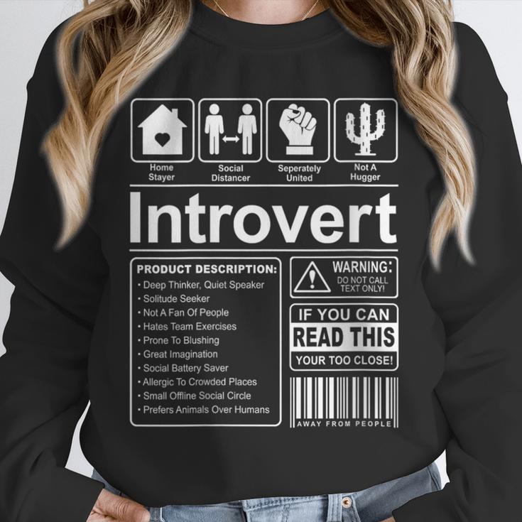 Introvert Label Antisocial Loner Socially Awkward Unisex Sweatshirt Introvert Label Antisocial Loner Socially Awkward Unisex Sweatshirt