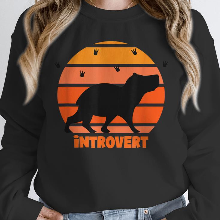 Introvert Retro Sunset Capybara Tee Unisex Sweatshirt Introvert Retro Sunset Capybara Tee Unisex Sweatshirt