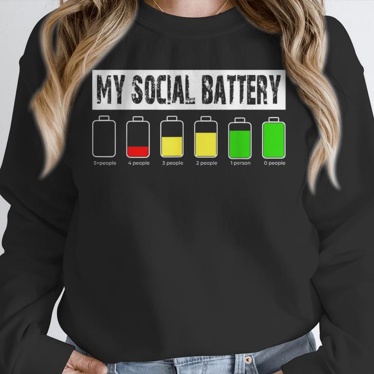 Introvert My Social Battery Low Level Graphic Unisex Sweatshirt Introvert My Social Battery Low Level Graphic Unisex Sweatshirt