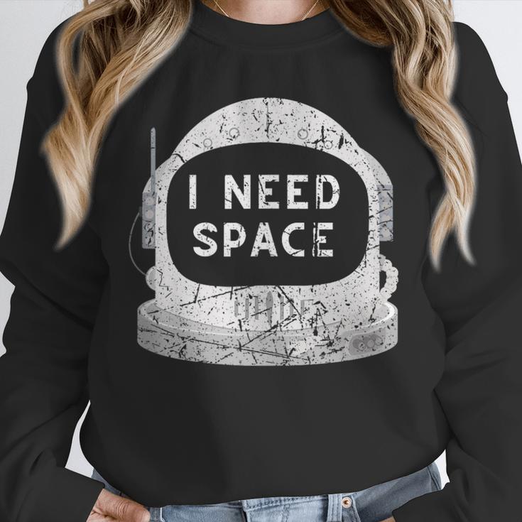 Introvert Space Helmet I Need Space Men Women Unisex Sweatshirt