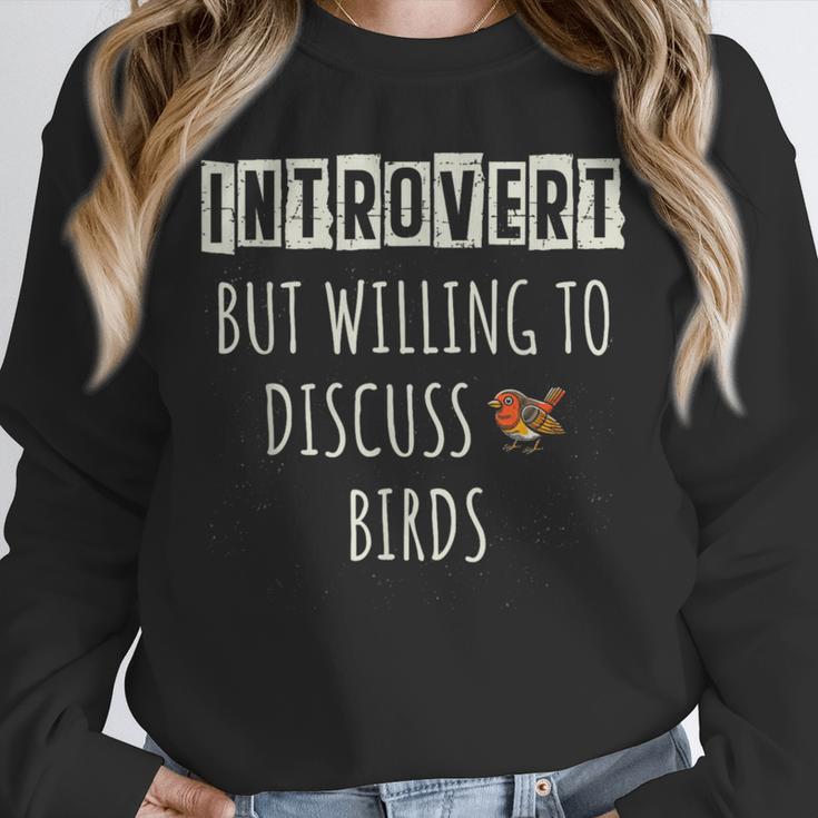 Introvert But Willing To Discuss Birds Bird Watching Birding Unisex Sweatshirt