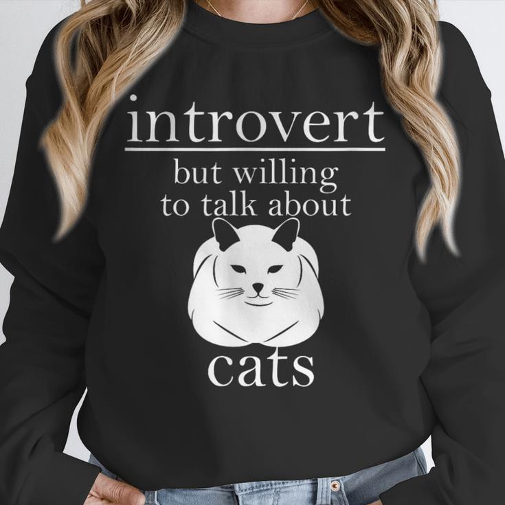 Introvert But Willing To Talk About Cats Unisex Sweatshirt