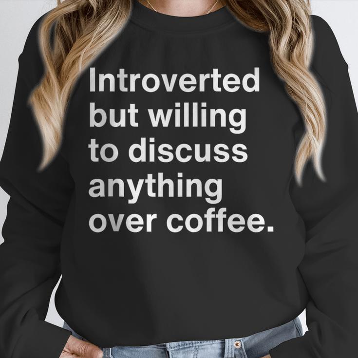 Introverted Coffee Lover Introvert Sarcasm Unisex Sweatshirt