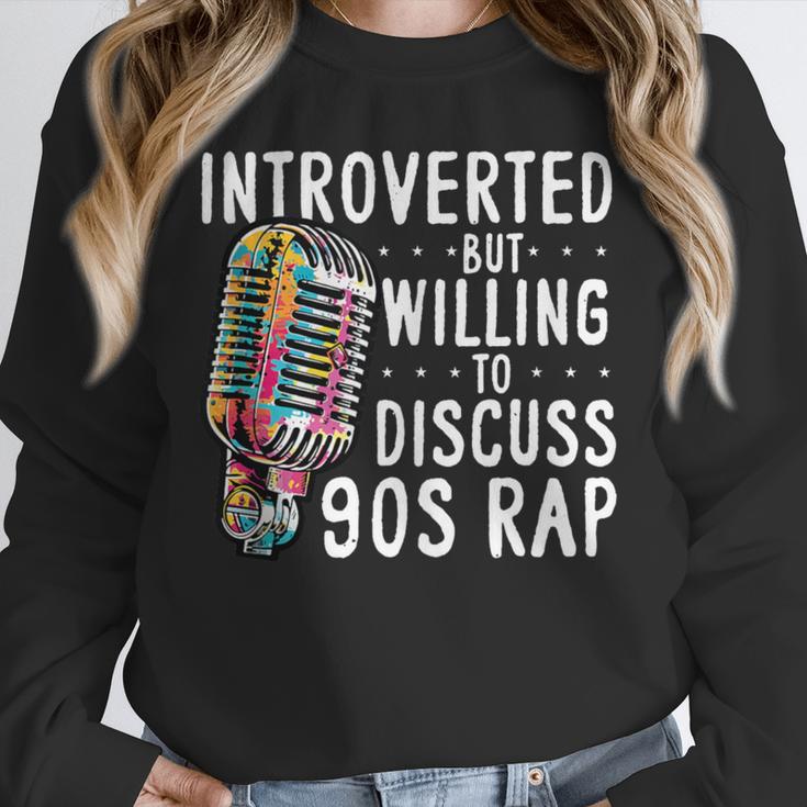 Introverted But Willing To Discuss 90s Rap Socially Awkward Unisex Sweatshirt Introverted But Willing To Discuss 90s Rap Socially Awkward Unisex Sweatshirt
