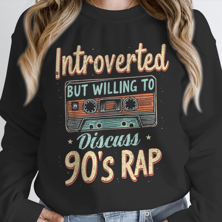 Introverted But Willing To Discuss 90s Rap Unisex Sweatshirt Introverted But Willing To Discuss 90s Rap Unisex Sweatshirt