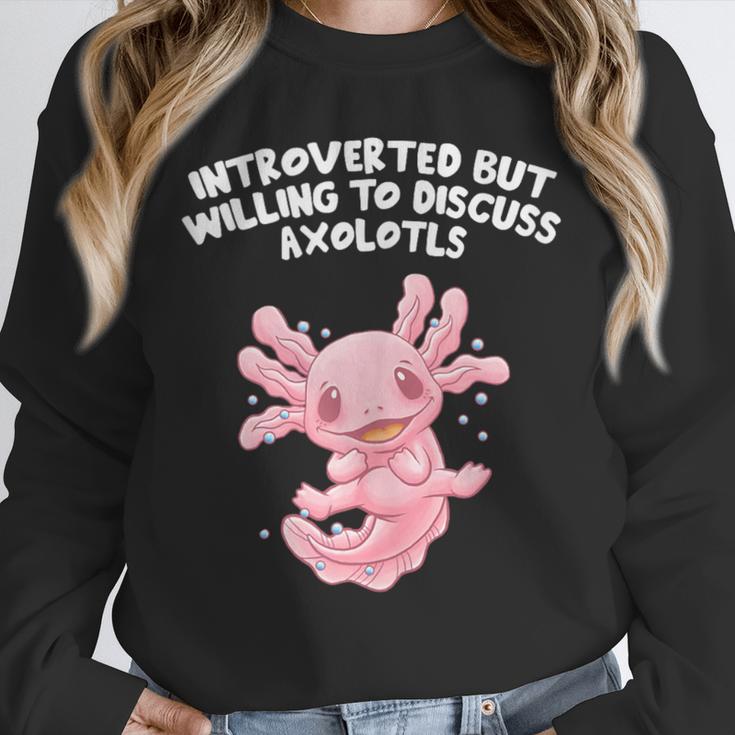 Introverted But Willing To Discuss Axolotl Salamander Unisex Sweatshirt