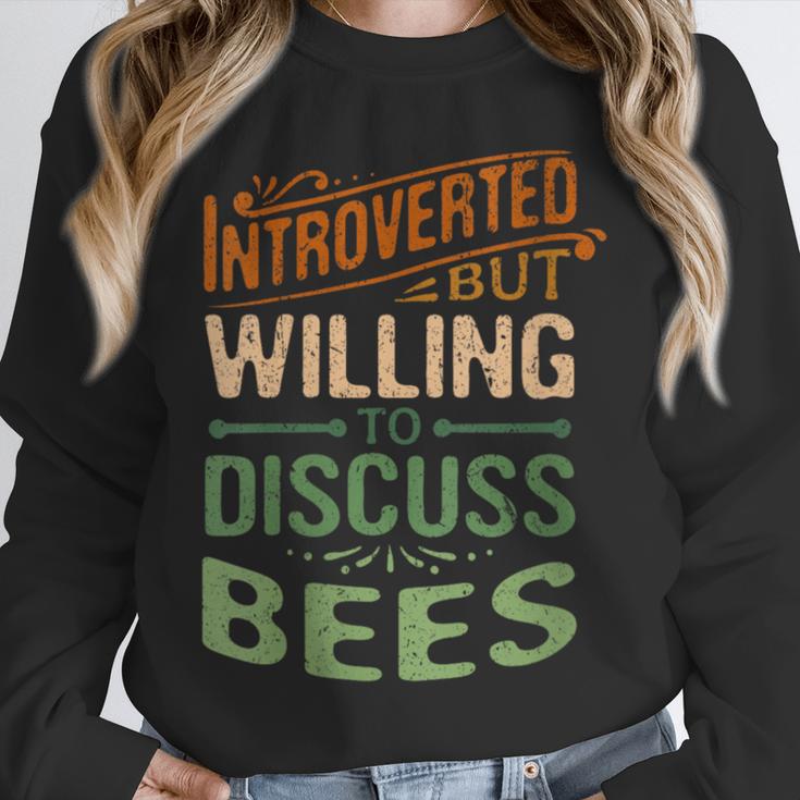 Introverted But Willing To Discuss Bees Animal Meme Unisex Sweatshirt Introverted But Willing To Discuss Bees Animal Meme Unisex Sweatshirt