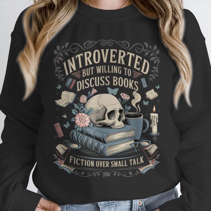 Introverted But Willing To Discuss Books Club Cozy Aesthetic Unisex Sweatshirt Introverted But Willing To Discuss Books Club Cozy Aesthetic Unisex Sweatshirt