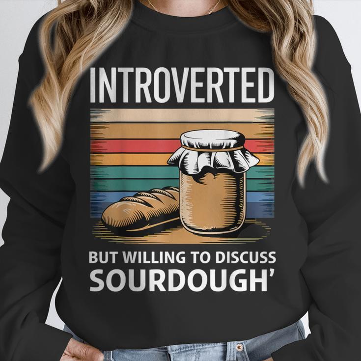 Introverted But Willing To Discuss Sourdough Vintage Baking Unisex Sweatshirt