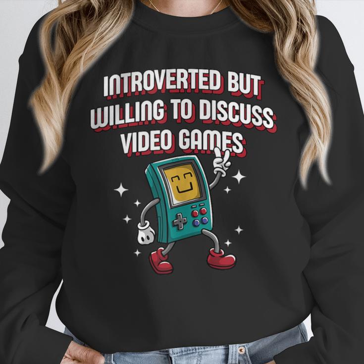 Introverted But Willing To Discuss Video Games Introvert Unisex Sweatshirt Introverted But Willing To Discuss Video Games Introvert Unisex Sweatshirt