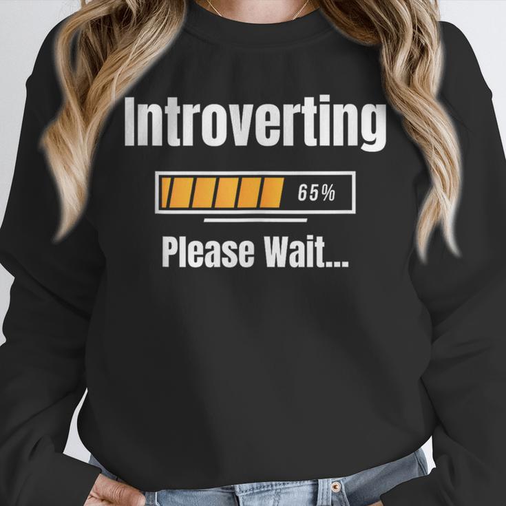 Introverting Please Wait Humor Sarcastic Geek Gamer Jokes Unisex Sweatshirt
