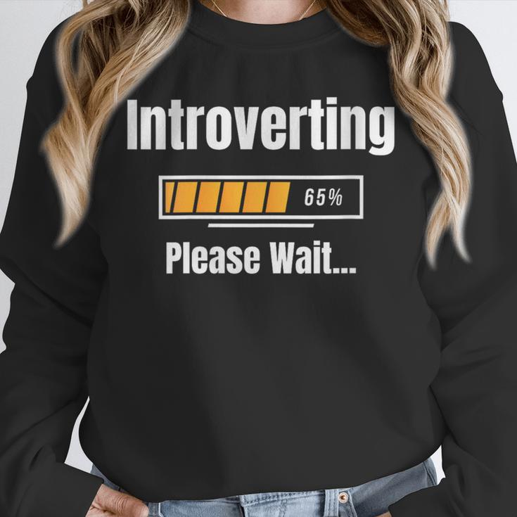 Introverting Please Wait Humor Sarcastic Geek Gamer Jokes Unisex Sweatshirt