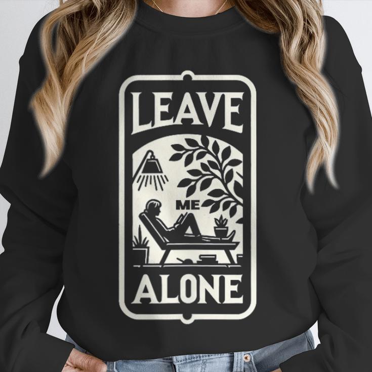 Introvert's Peaceful Solitude Graphic Leave Me Alone Quiet Unisex Sweatshirt