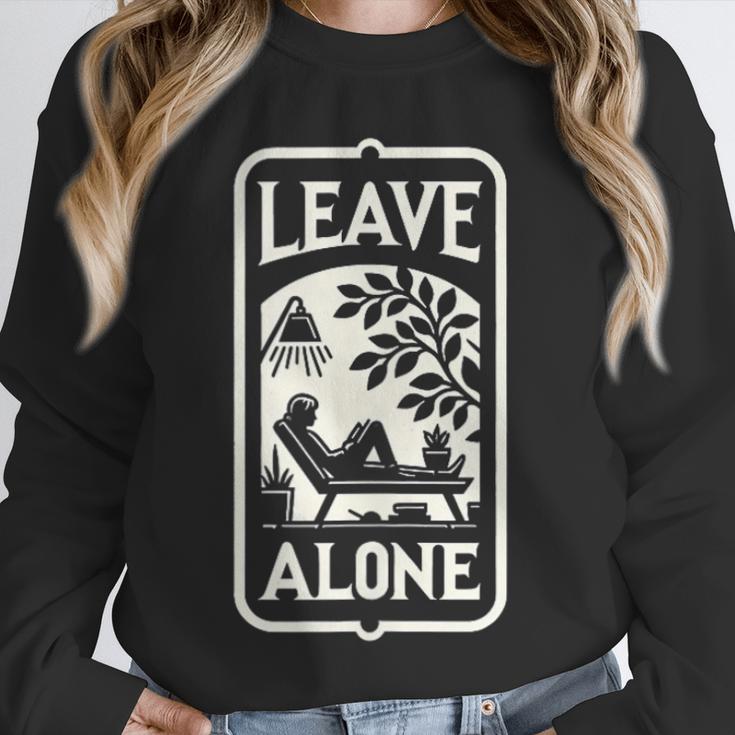 Introvert's Peaceful Solitude Graphic Leave Alone Quiet Unisex Sweatshirt