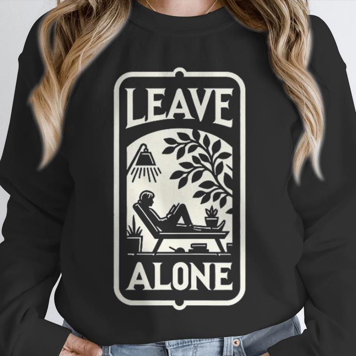 Introvert's Peaceful Solitude Graphic Leave Alone Quiet Unisex Sweatshirt