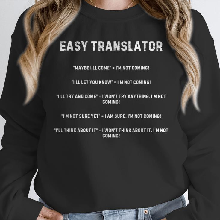 Introverts Translator What I Say And What I Mean Unisex Sweatshirt