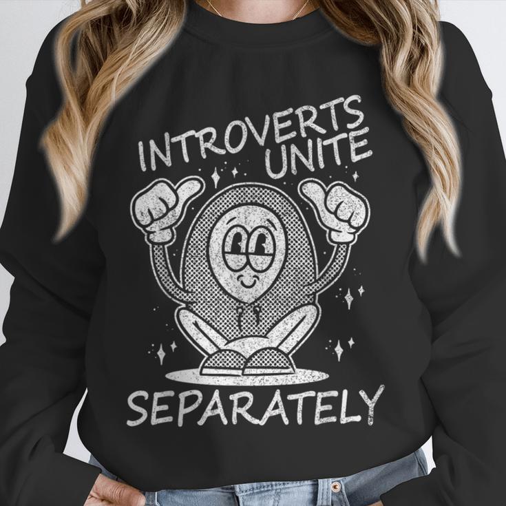 Introverts Unite Anti-Social Shy Person Joke Unisex Sweatshirt