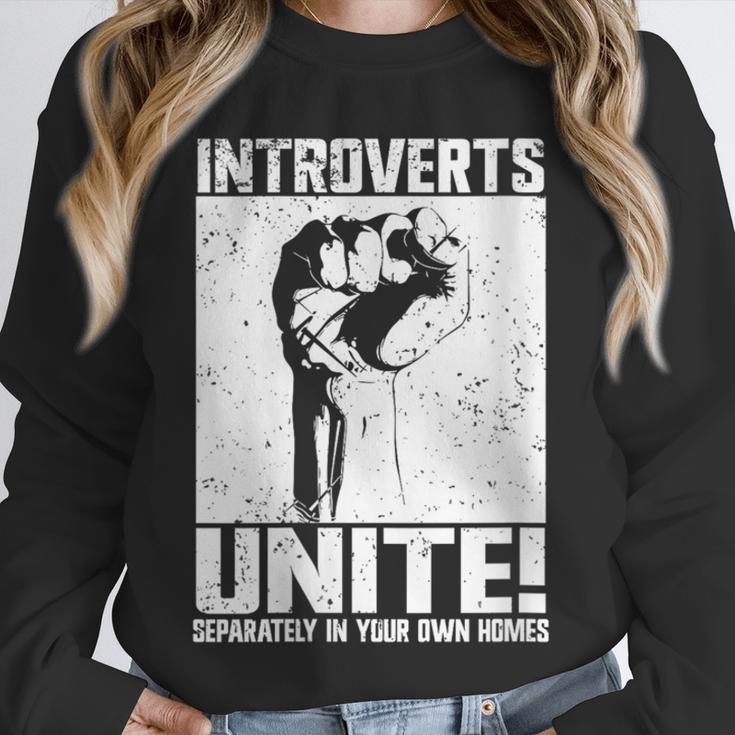 Introverts Unite Separately In Your Own Homes Introvert Unisex Sweatshirt