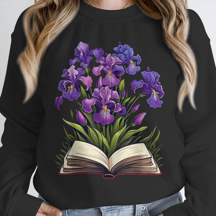 Irises Flowers Book Iris Floral Unisex Sweatshirt