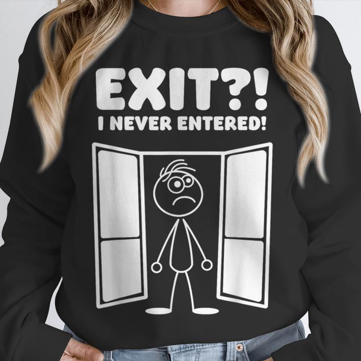 Irony Sarcasm Introvert Dry Humor Comic Cartoon Geek Nerd Unisex Sweatshirt