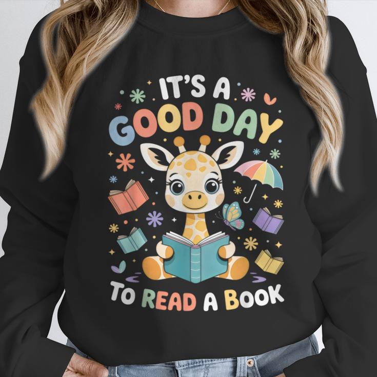 It's a Good Day To Read a Book Cute Giraffe Unisex Sweatshirt It's a Good Day To Read a Book Cute Giraffe Unisex Sweatshirt