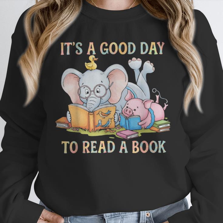 Its A Good Day To Read A Book Cute Pig & Elephant Adventure Unisex Sweatshirt Its A Good Day To Read A Book Cute Pig & Elephant Adventure Unisex Sweatshirt
