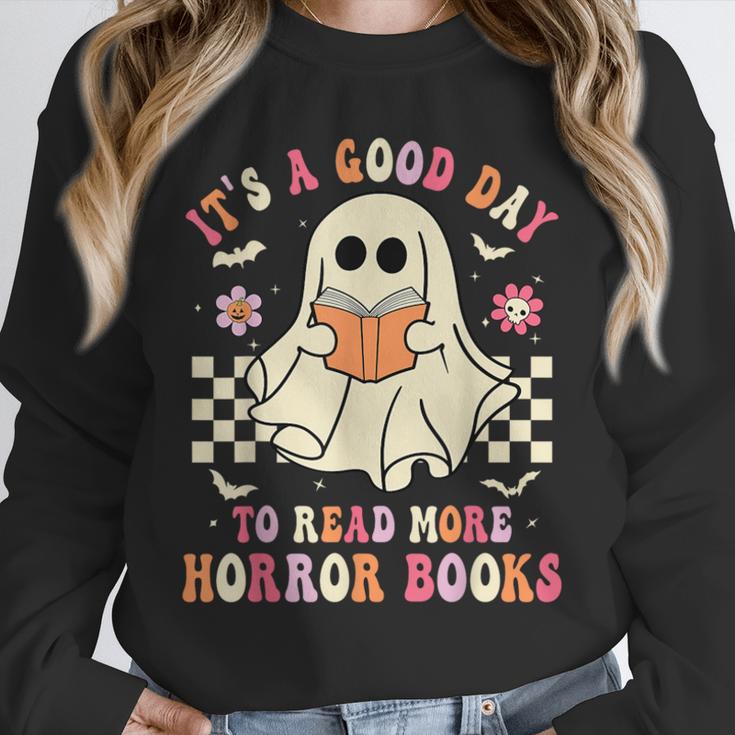 It's A Good Day To Read More Horror Books Halloween Unisex Sweatshirt It's A Good Day To Read More Horror Books Halloween Unisex Sweatshirt