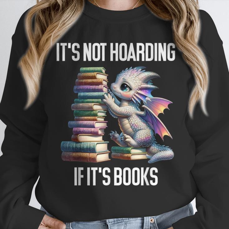 It's Not Hoarding If It's Books ShirtDragon Reading Book Unisex Sweatshirt