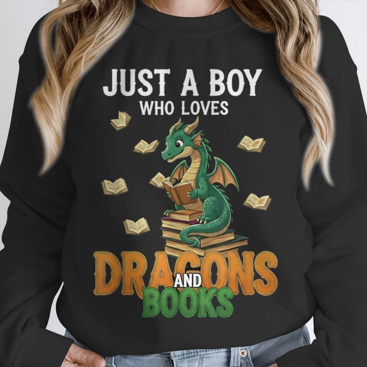 Just a Boy Who Loves Dragons And Books Reading Dragon Unisex Sweatshirt Just a Boy Who Loves Dragons And Books Reading Dragon Unisex Sweatshirt