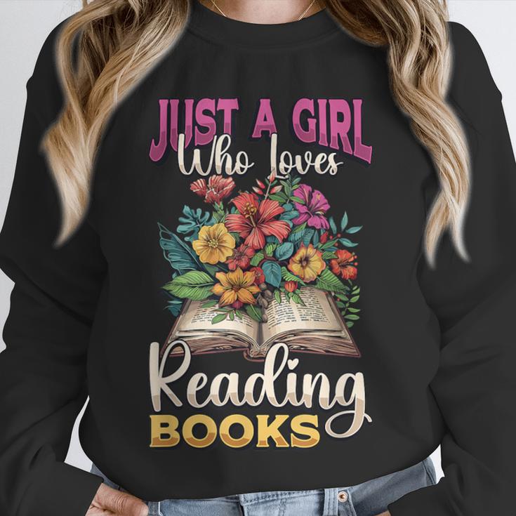 Just A Girl Who Loves Reading Books Unisex Sweatshirt Just A Girl Who Loves Reading Books Unisex Sweatshirt