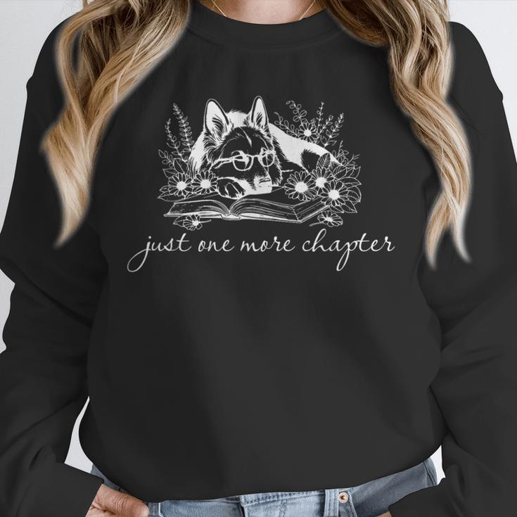 Just One More Chapter Dog German Shepherd Book Lover Unisex Sweatshirt
