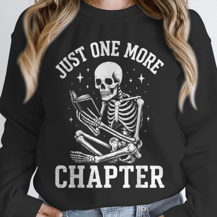 Just One More Chapter Skeleton Reader Reading Book Lover Unisex Sweatshirt Just One More Chapter Skeleton Reader Reading Book Lover Unisex Sweatshirt