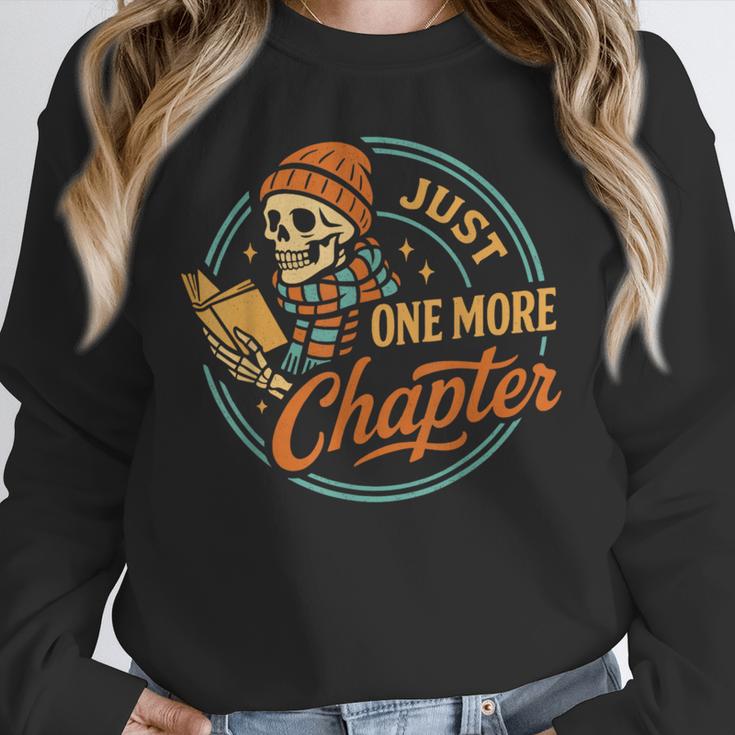 Just One More Chapter Skeleton Reading Book Scaft Beanie Unisex Sweatshirt