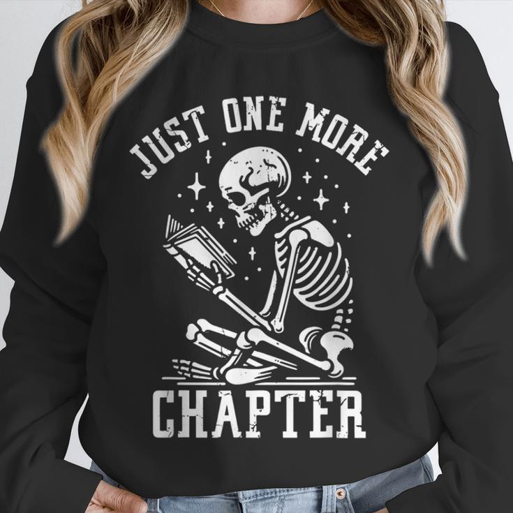 Just One More Chapter Skeleton Reading Book Unisex Sweatshirt Just One More Chapter Skeleton Reading Book Unisex Sweatshirt