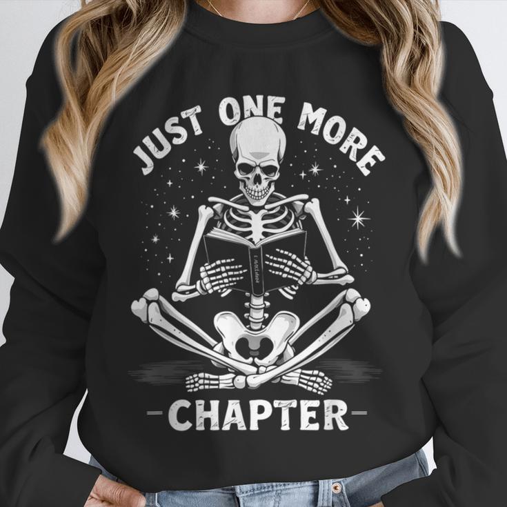 Just One More Chapter Skeleton Reading Bookworm Unisex Sweatshirt Just One More Chapter Skeleton Reading Bookworm Unisex Sweatshirt