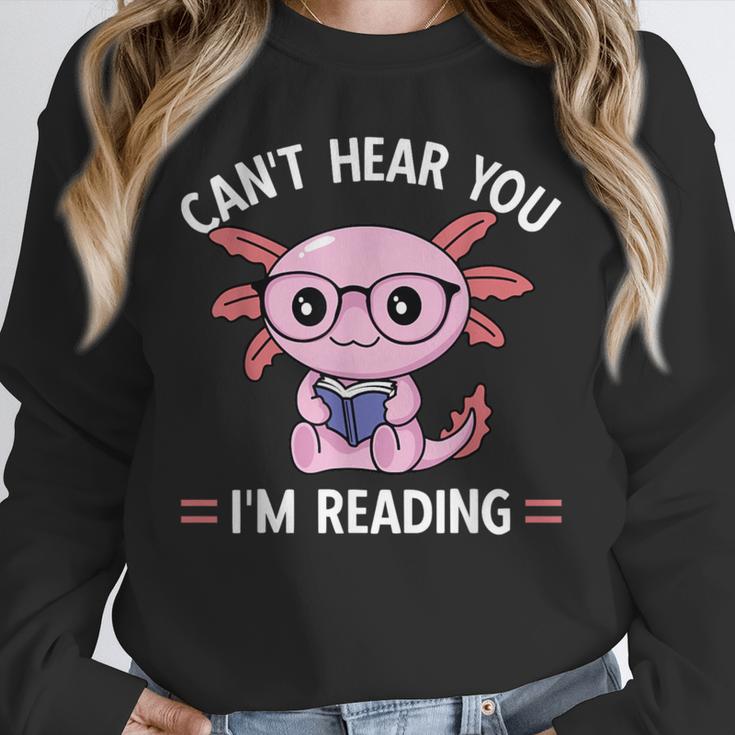 Kawaii Axolotl Can't Hear You I'm Reading Book Lover Unisex Sweatshirt Kawaii Axolotl Can't Hear You I'm Reading Book Lover Unisex Sweatshirt