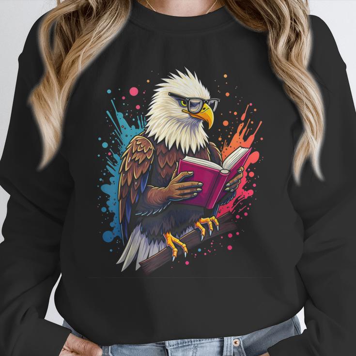 Kawaii Eagle Reads Book Reading Library Book Bookworm Unisex Sweatshirt Kawaii Eagle Reads Book Reading Library Book Bookworm Unisex Sweatshirt
