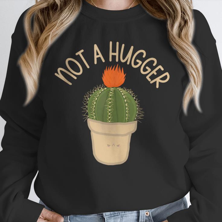 Kawaii Grumpy Cactus Not a Hugger Plant Introvert Unisex Sweatshirt