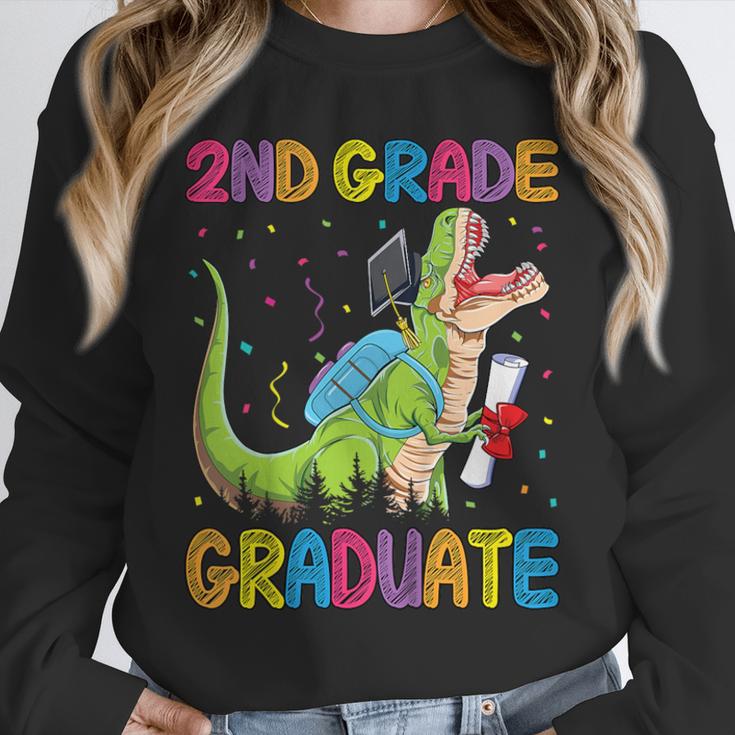 Kids 2nd Grade Graduate Dinosaur Trex 2nd Grade Graduation Unisex Sweatshirt