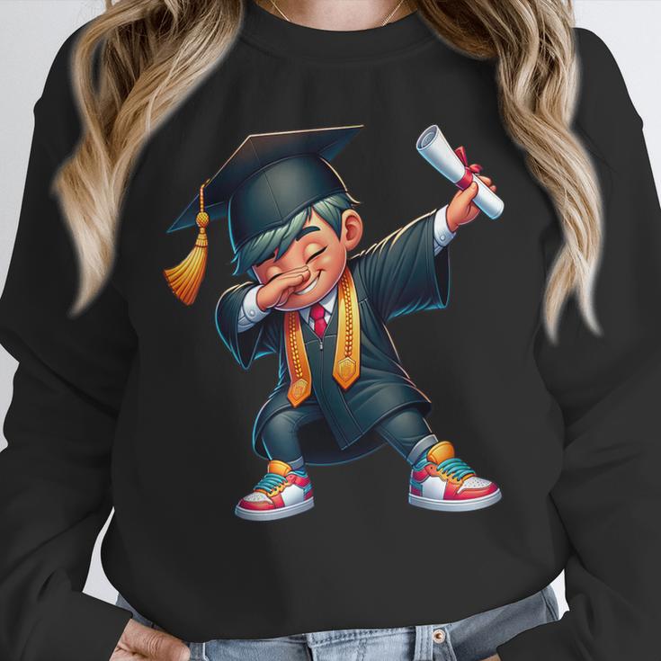 Kids Boys Grad Dabbing Graduation Class Of 2025 Unisex Sweatshirt