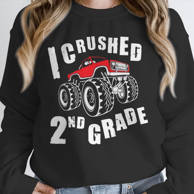 Kids I Crushed 2nd Grade Monster Truck School Graduation Unisex Sweatshirt