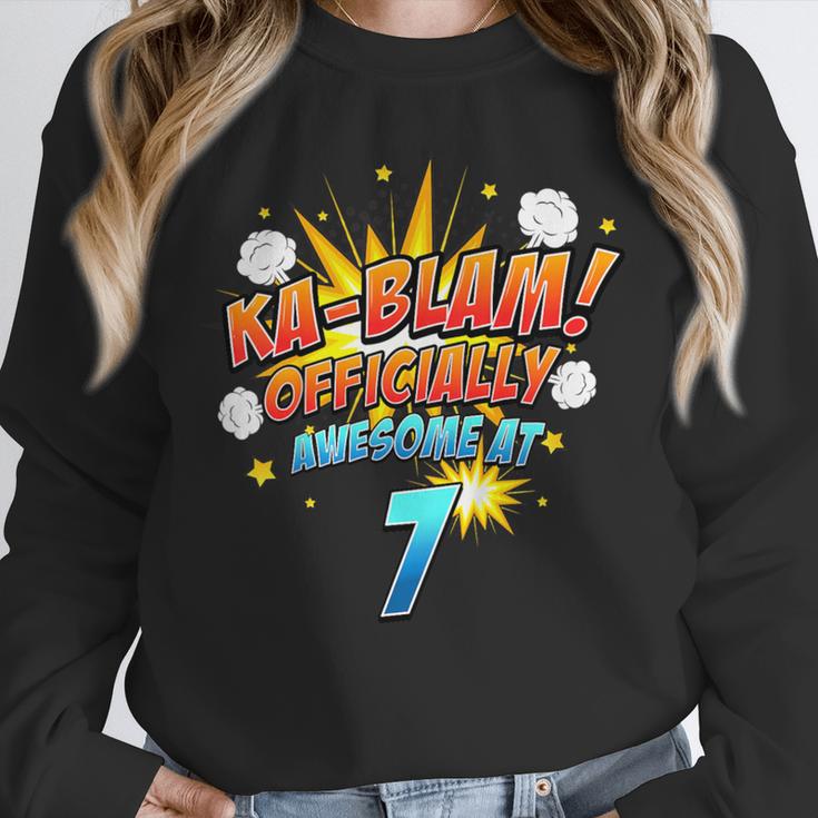 Kids Ka-Blam 7 Year Old Boys 7th Birthday Comic Book Super Hero Unisex Sweatshirt Kids Ka-Blam 7 Year Old Boys 7th Birthday Comic Book Super Hero Unisex Sweatshirt